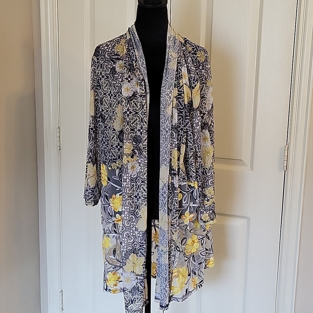 Ruby Rd Sheer Floral Duster - Picture 6 of 12